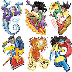 Kids icon illustrations by Larry Jones.