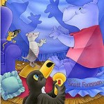 Animals performing shadow play on the wall