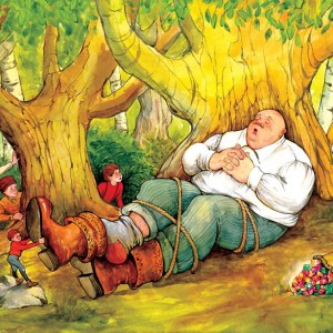 Tom Thumb children's illustration by Carol Newsom.