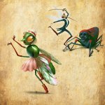 Insect party illustration by Eugene Vinitski