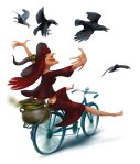 The witch illustration by Eugene Vinitski.