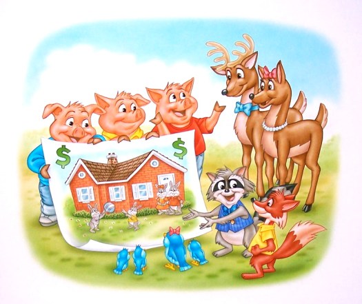 pigs showing poster of home