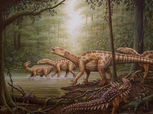 Iguanodon herd:Polacanthus