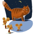 Cat & Mice illustration by Eugene Vinitski.
