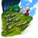 Children's book illustration by Eugene Vinitski.